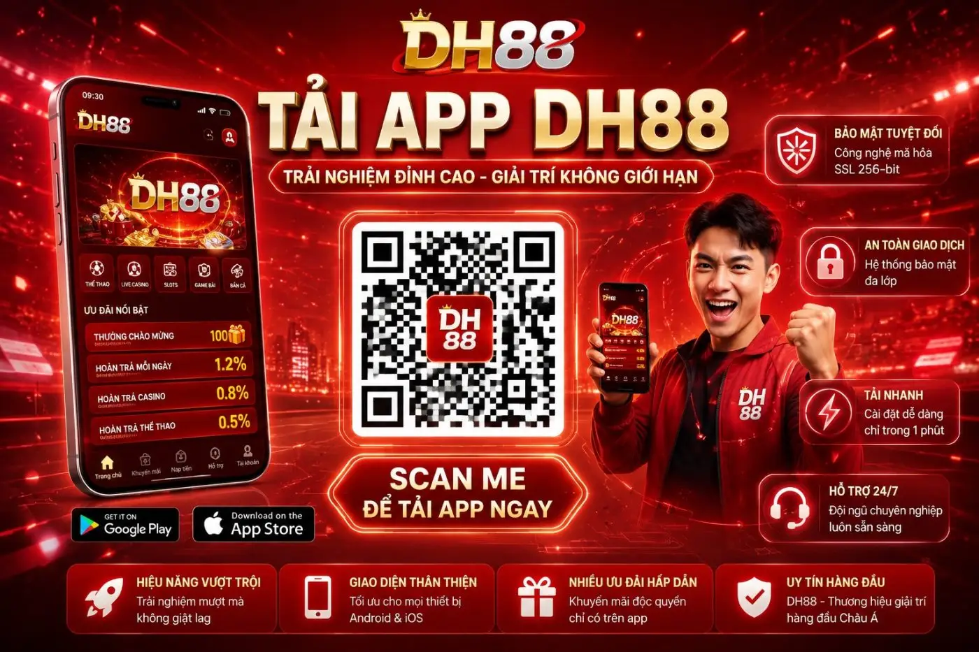 mã qr tải app DH88